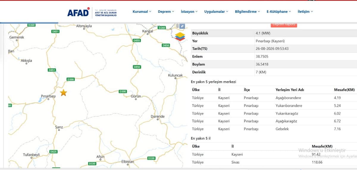 Malatya Çevresinde 12 Saatte Dört Deprem