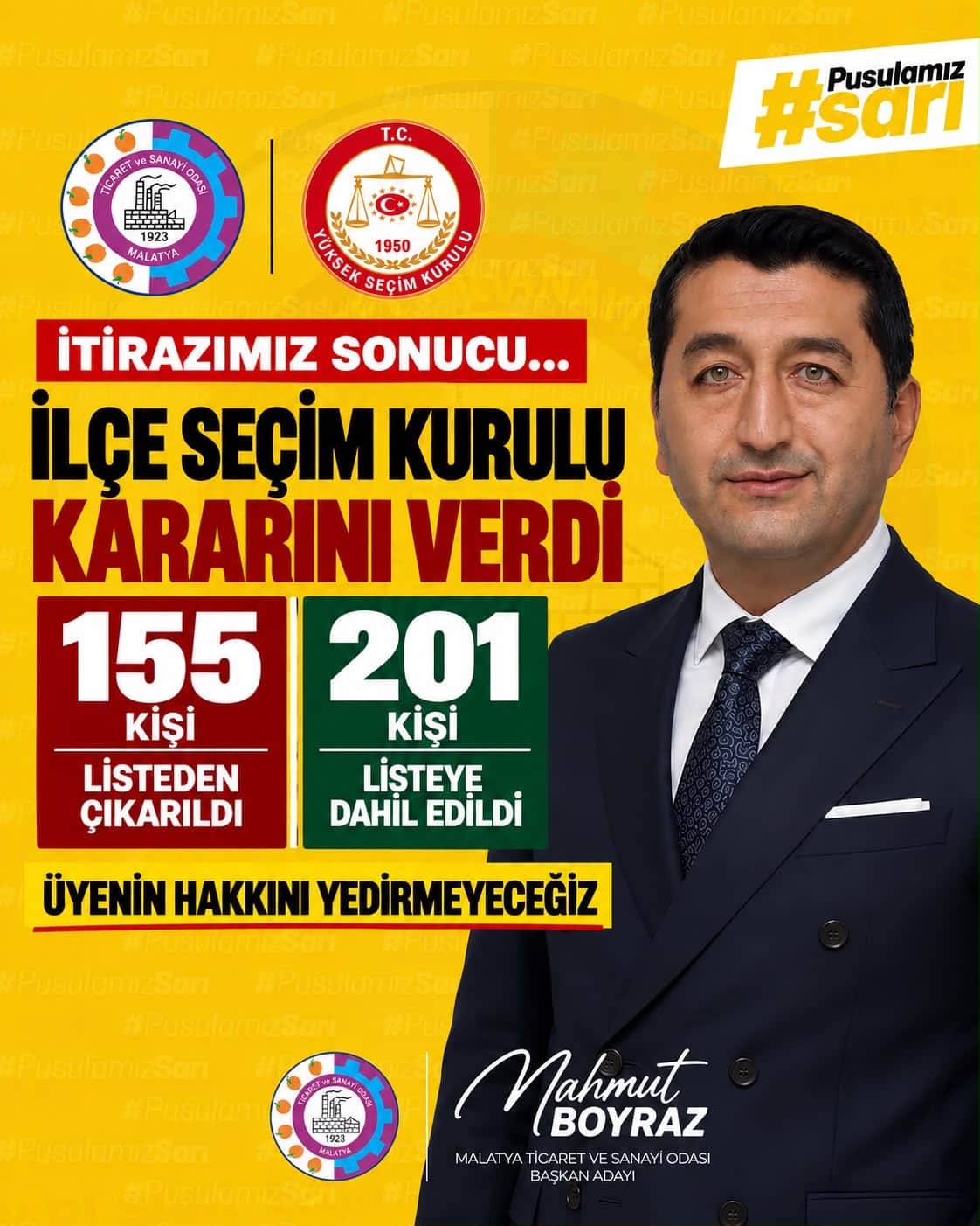 Boyraz'ın İtirazları Karşılık Buldu: MTSO Seçiminde Dengeleri Değiştirecek Karar