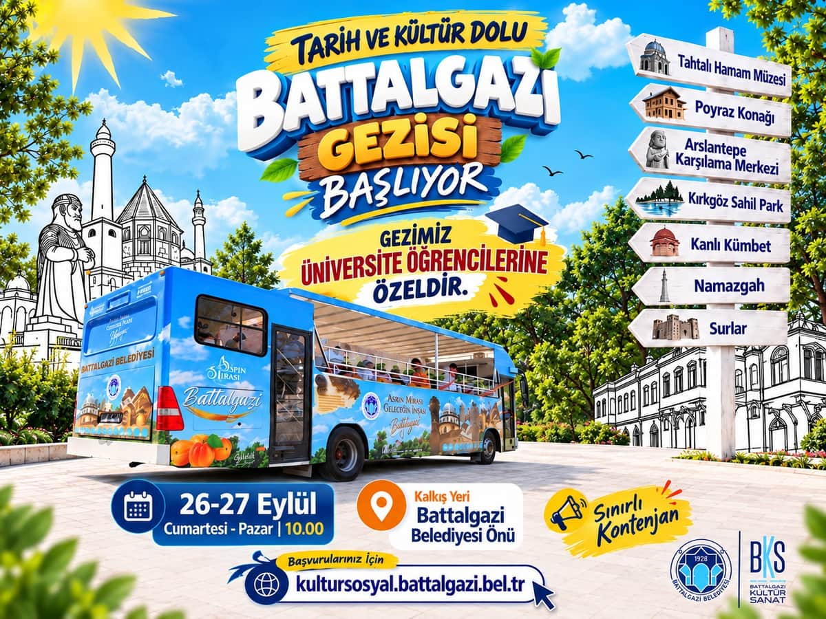 Battalgazi Belediyesinden Üniversite Öğrencilerine Tarih ve Kültür Gezisi