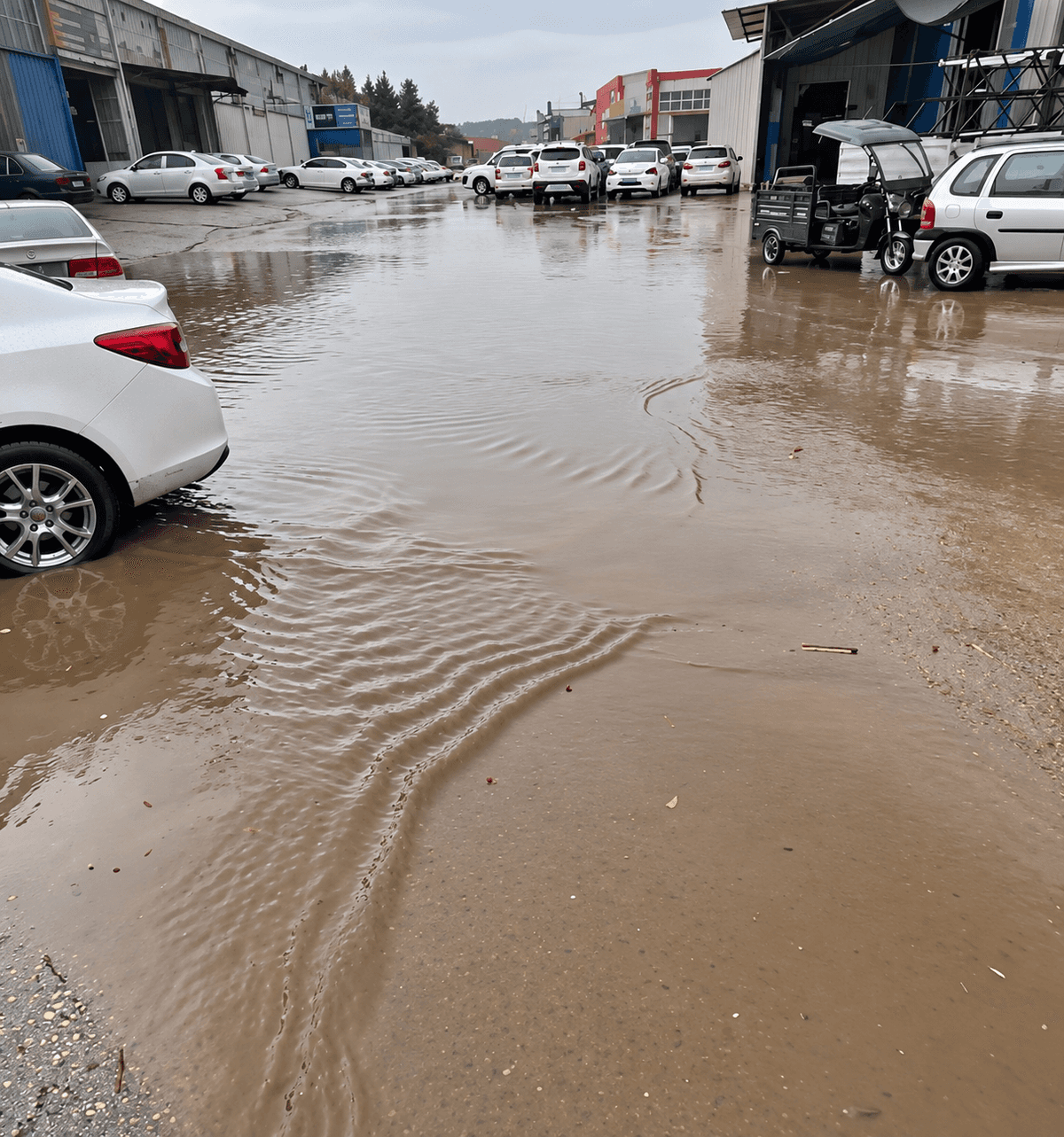 Malatya’da Sokaklar Göle Döndü, İşyerlerini Su Bastı