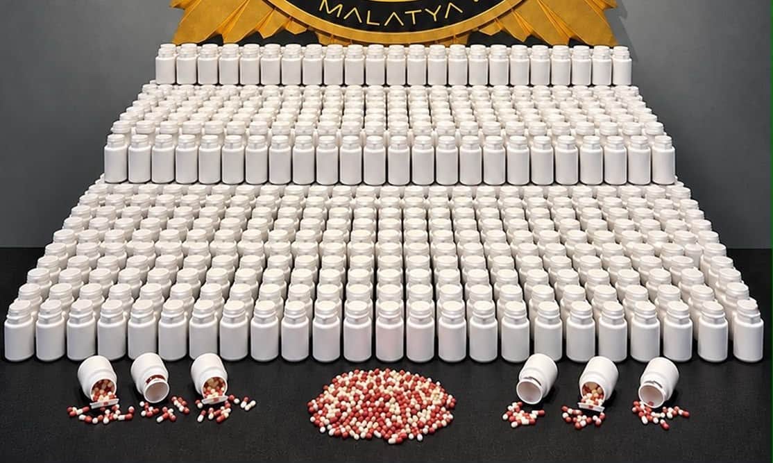 Malatya’da Uyuşturucu Operasyonu: 44 Bin 616 Hap Ele Geçirildi