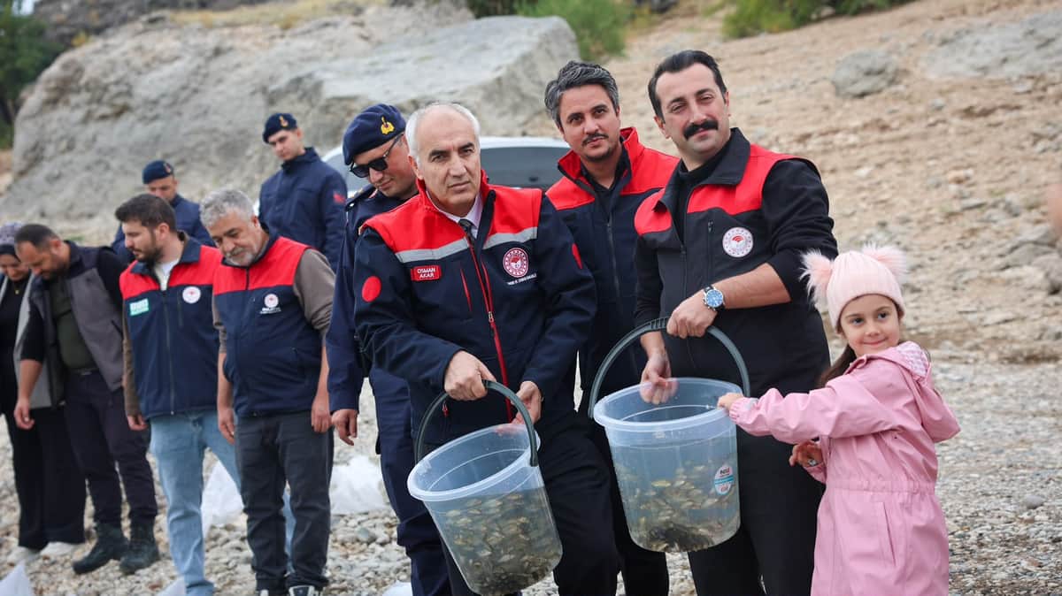 Malatya’da 1 Milyon 300 Bin Sazan Yavrusu Suya Bırakıldı