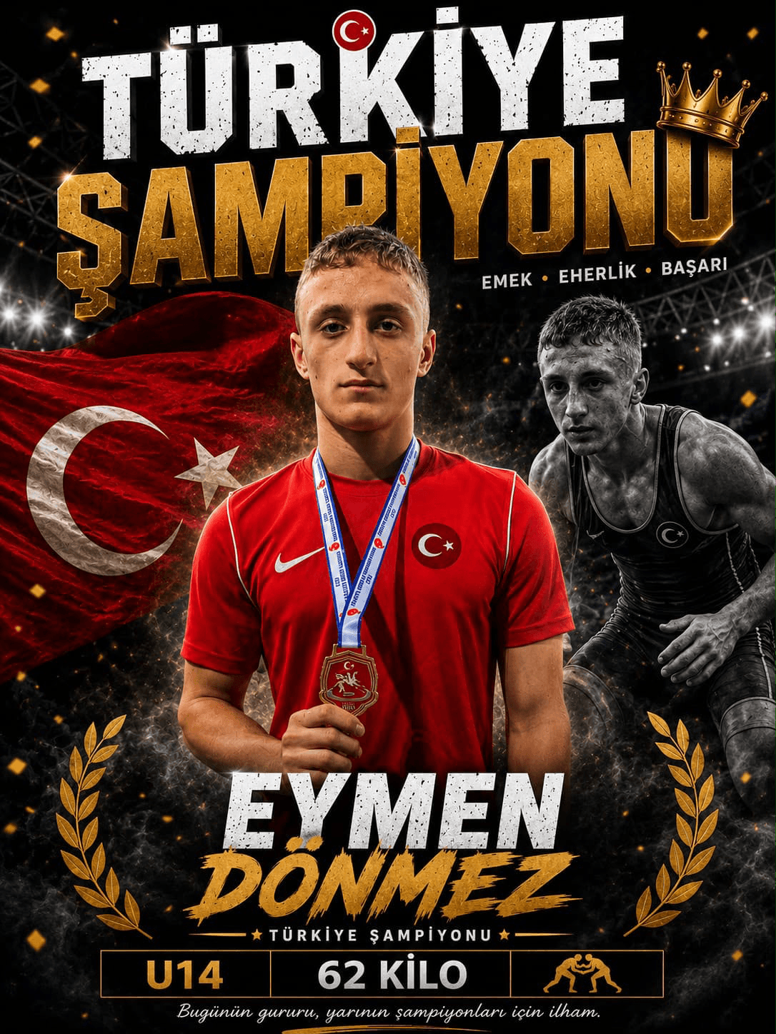 Malatyalı Güreşçi Türkiye Şampiyonu