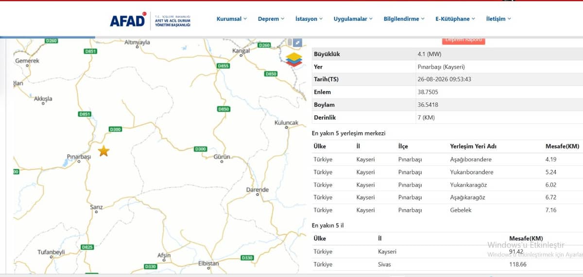 Malatya Çevresinde 12 Saatte Dört Deprem