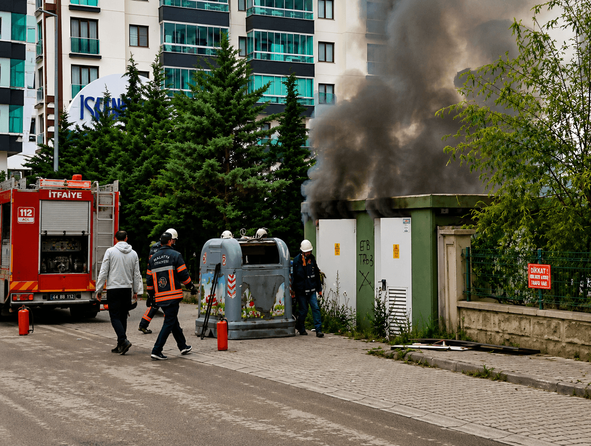 Malatya’da Trafo Yangını Paniğe Neden Oldu