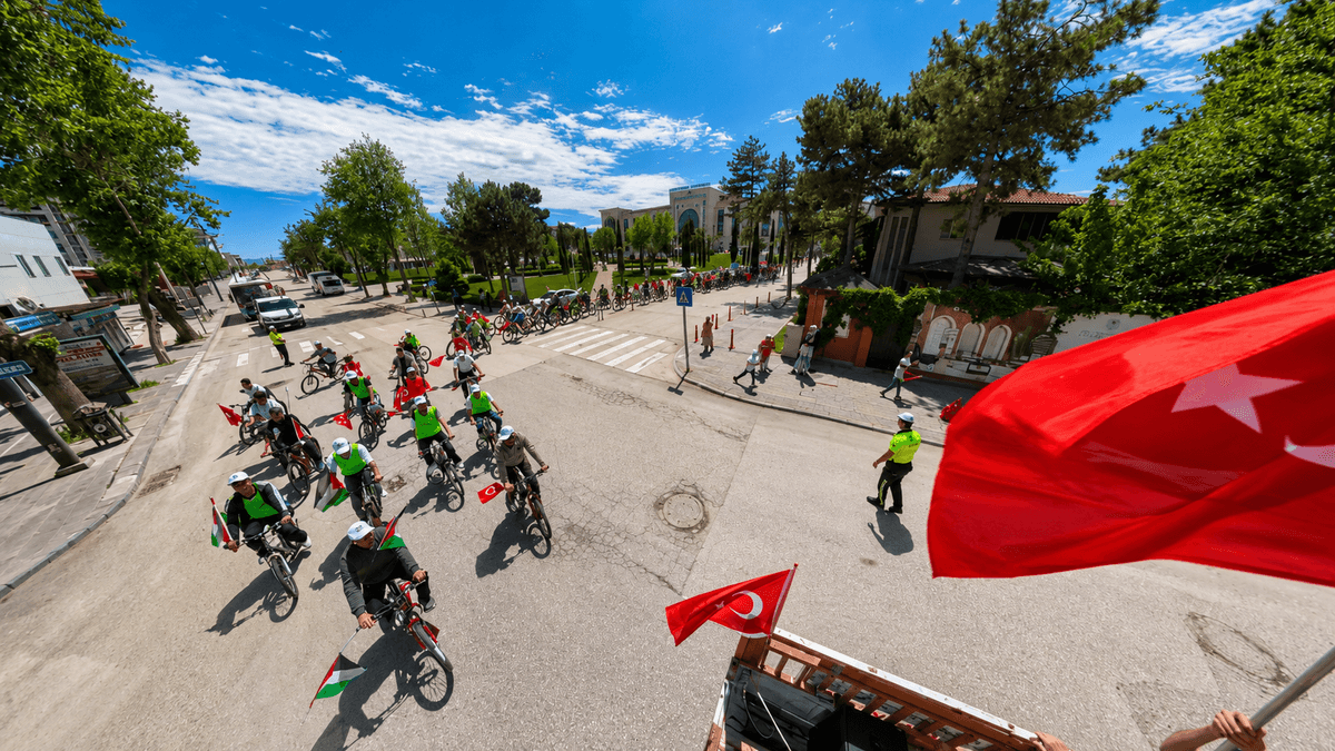 Malatya’da Gazze İçin Pedal Çevirdiler