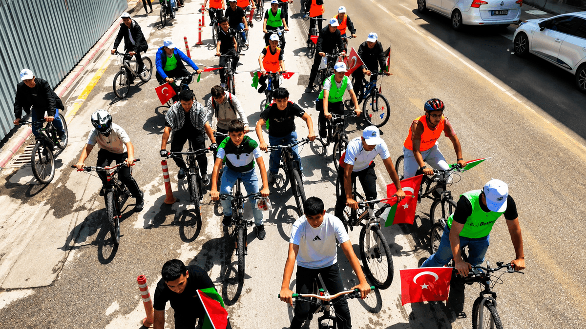 Malatya’da Gazze İçin Pedal Çevirdiler